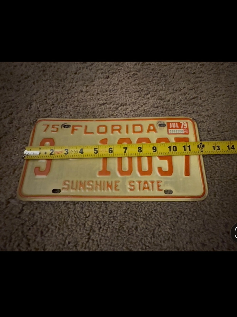 Authentic FL license plate July 1979, rare! - Picture 4 of 5